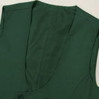 Men's Double Breasted Suit Vest with Scoop Neck