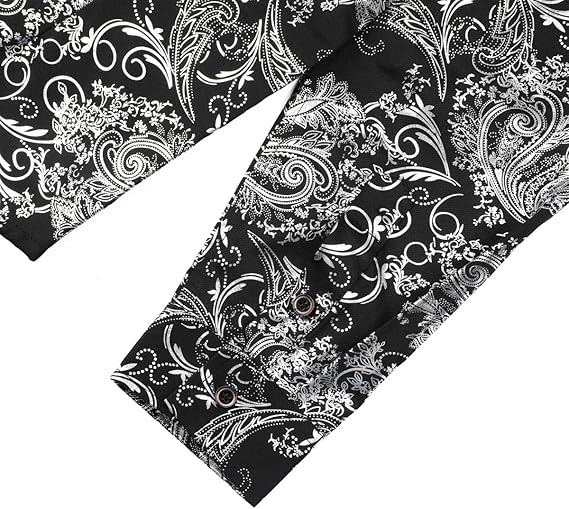 Men's Jacquard Long Sleeve Shirt - Paisley Pattern