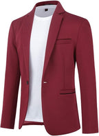 Men's Stretch Blazer Slim Fit Suit Jacket