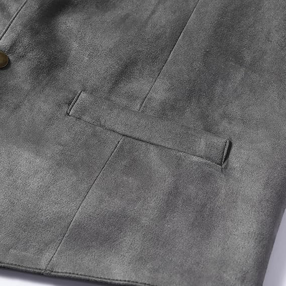 Men's Faux Suede Sleeveless Vest