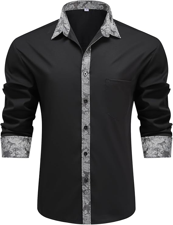 Men's Long Sleeve Contrast Shirt