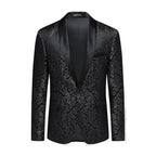 Men's Slim Fit Jacquard Blazer