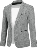 Allthemen Men's Jacket Sporty Cotton Blazer Slim Fit Modern Jacket Casual Suit Jacket for Men