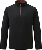 Men's Long Sleeve Quarter-Zip Polo Shirt
