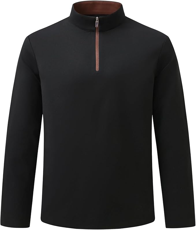 Men's Long Sleeve Quarter-Zip Polo Shirt