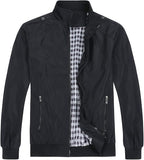 Men's Bomber Jacket with Stand-Up Collar