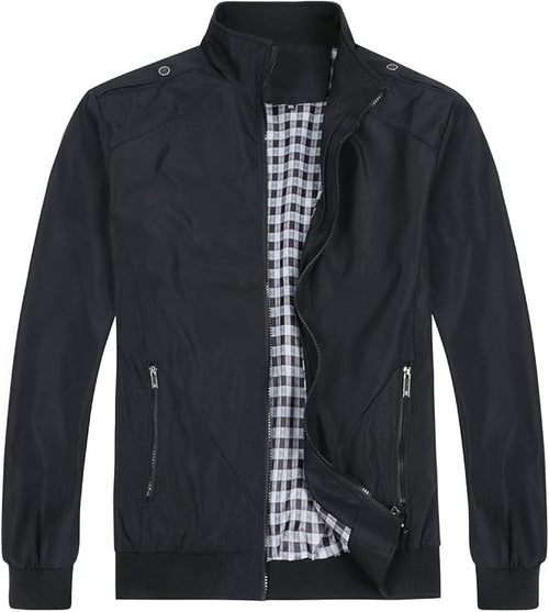 Herren-Bomberjacke mit Stehkragen