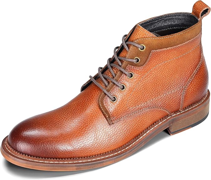 Men's Leather Lace-Up Ankle Boots