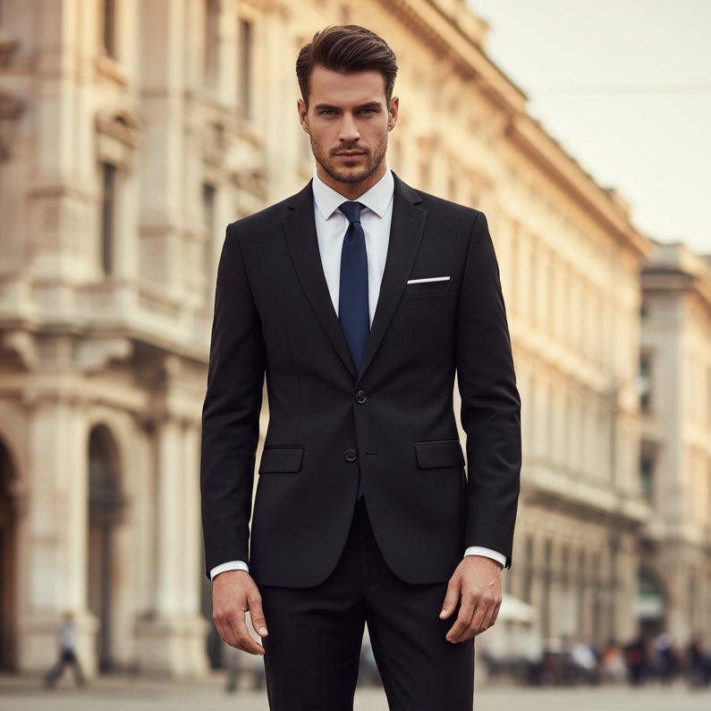 Herren-Anzugjacke mit schmaler Passform und zwei Knöpfen