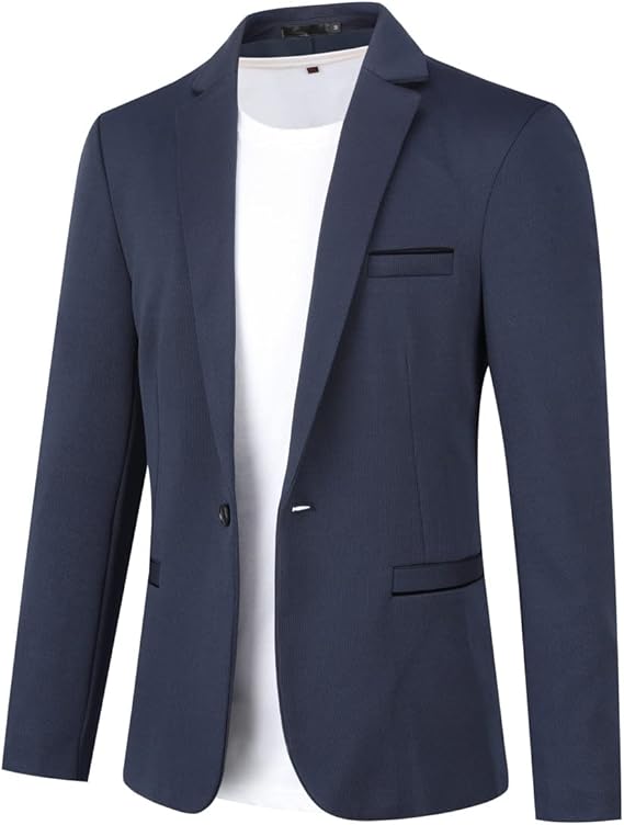 Men's Stretch Blazer Slim Fit Suit Jacket