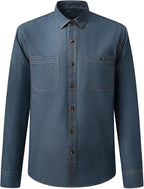Men's Long Sleeve Cotton Denim Shirt