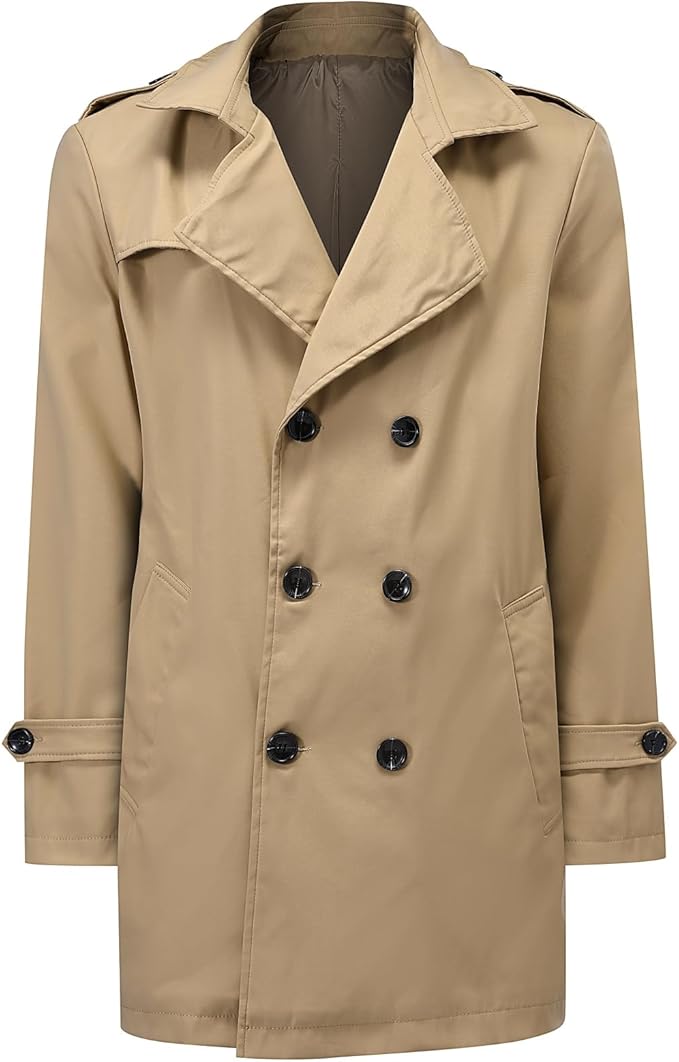 Men's Double Breasted Trench Coat