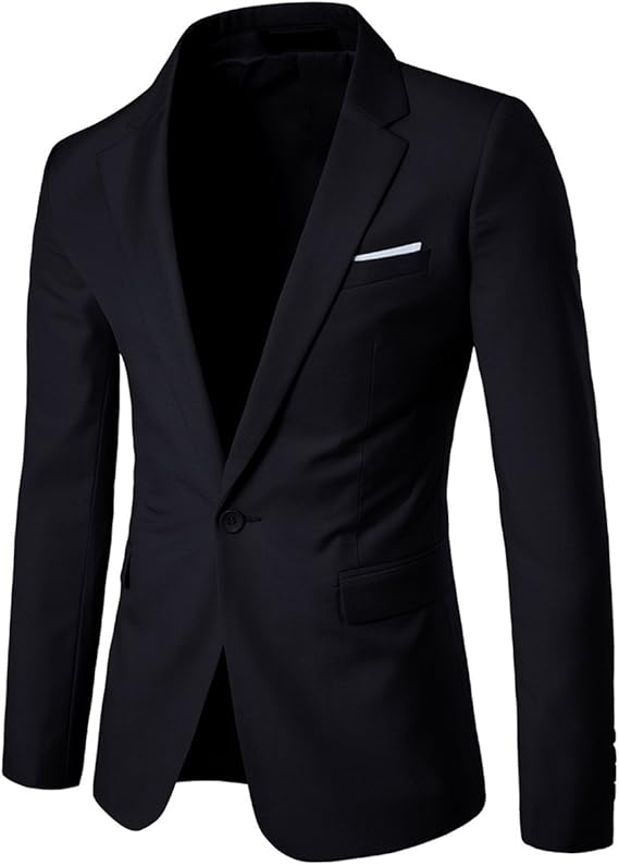 Men's Slim Fit One-Button Suit Jacket