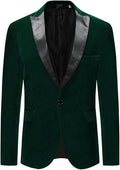 Men's Velvet Blazer Regular Fit Tuxedo Jacket
