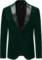 Men's Velvet Blazer Regular Fit Tuxedo Jacket