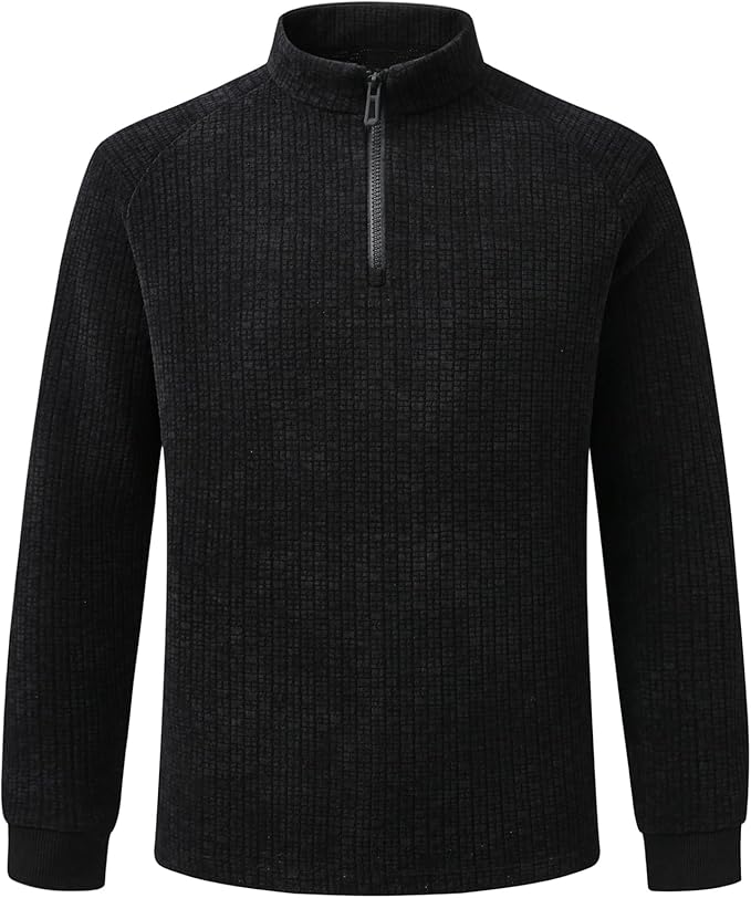 Men's Long Sleeve Quarter-Zip Polo Shirt
