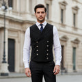 Men's Faux Leather Stand-Up Collar Vest