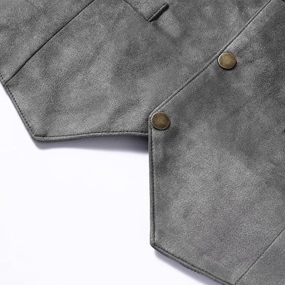 Men's Faux Suede Sleeveless Vest