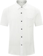 Men's Short Sleeve Stretch Shirt with Chest Pocket