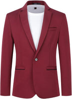Men's Stretch Blazer Slim Fit Suit Jacket