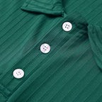 Men's Short Sleeve Polo Shirt with Button Placket