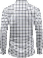 Men's Long Sleeve Casual Shirt – Plaid & Stripe Patterns