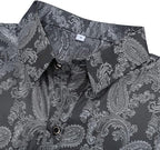 Men's Paisley Long Sleeve Embroidered Shirt
