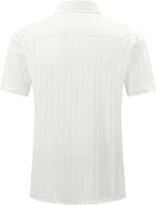 Men's Short Sleeve Stretch Shirt with Chest Pocket