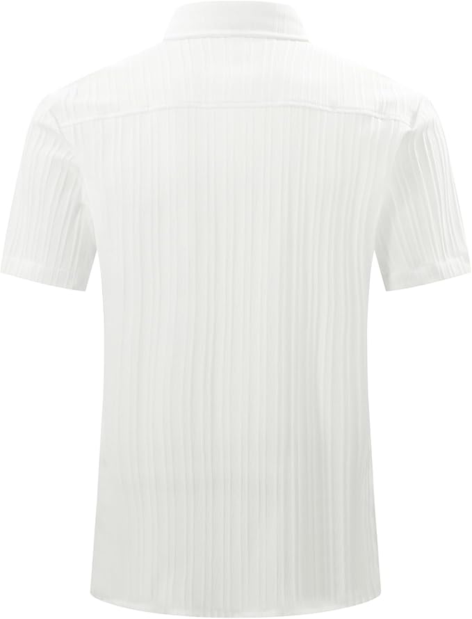 Men's Short Sleeve Stretch Shirt with Chest Pocket