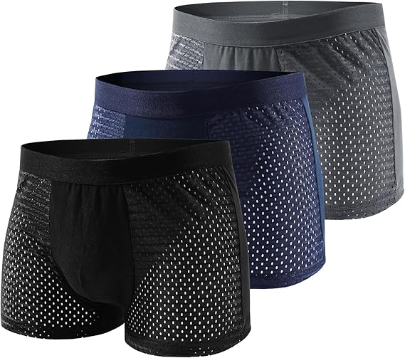Men's Boxer Briefs 3-Pack with Fly Opening