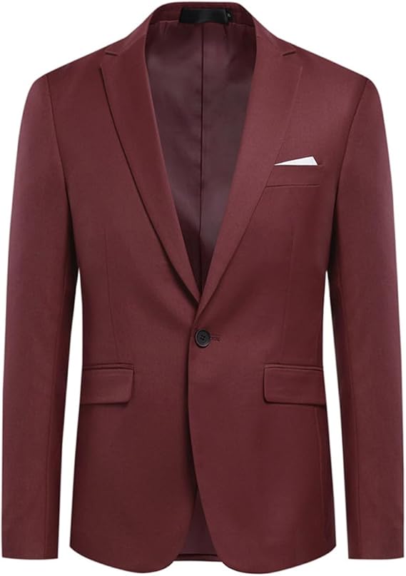 Men's Slim Fit One-Button Blazer