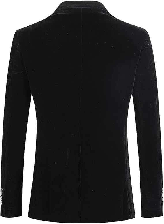 Men's Velvet Blazer Regular Fit Tuxedo Jacket
