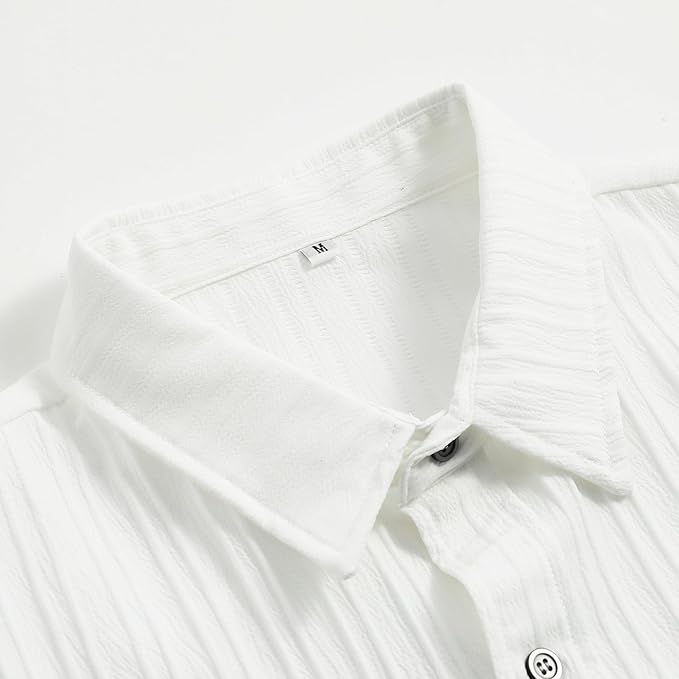 Men's Short Sleeve Stretch Shirt with Chest Pocket