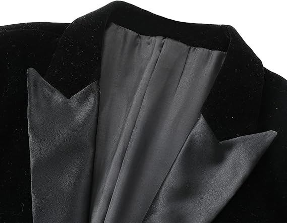 Men's Velvet Blazer Regular Fit Tuxedo Jacket
