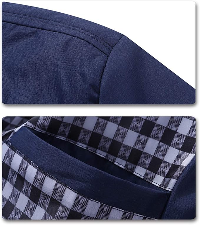 Men's Bomber Jacket with Stand-Up Collar