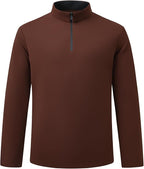 Men's Long Sleeve Quarter-Zip Polo Shirt