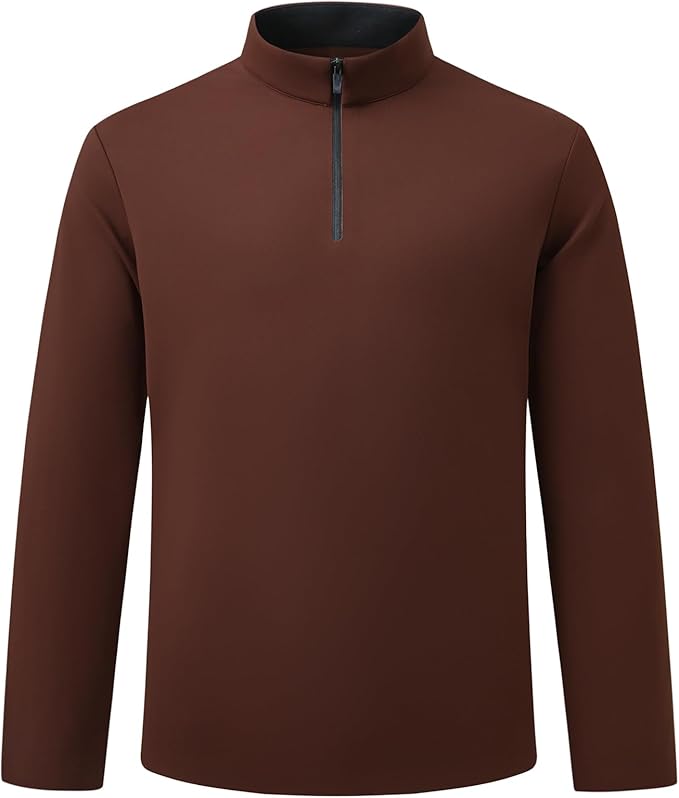 Men's Long Sleeve Quarter-Zip Polo Shirt