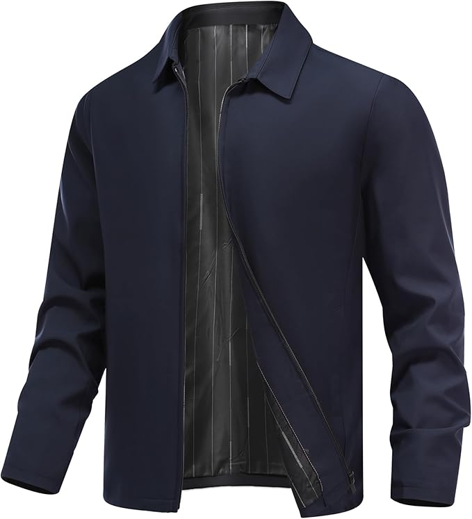 Men's Lightweight Zip-Up Bomber Jacket