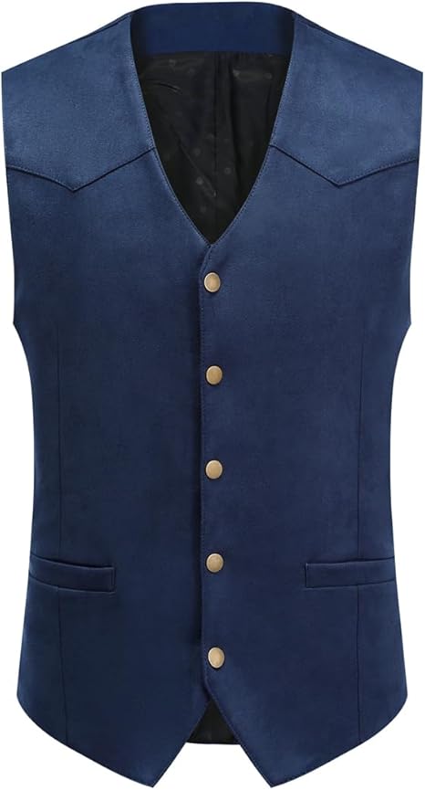 Men's Faux Suede Sleeveless Vest