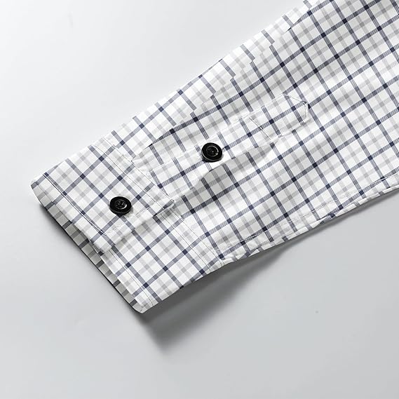 Men's Long Sleeve Casual Shirt – Plaid & Stripe Patterns