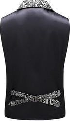 Men's Gothic Steampunk Suit Vest – Western Waistcoat with Paisley Print