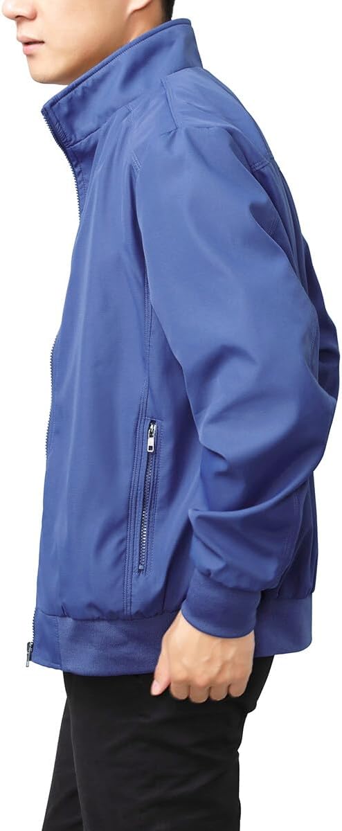 Men's Bomber Jacket with Stand-Up Collar