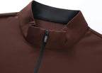 Men's Long Sleeve Quarter-Zip Polo Shirt