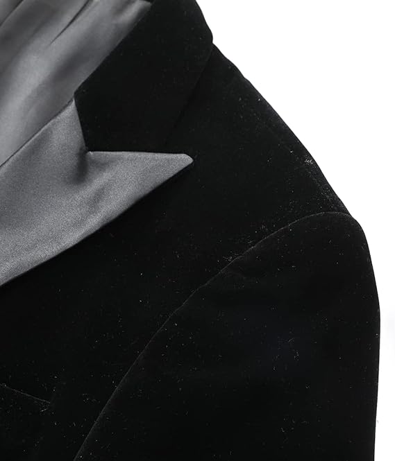 Men's Velvet Blazer Regular Fit Tuxedo Jacket