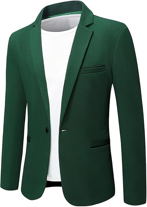 Men's Stretch Blazer Slim Fit Suit Jacket