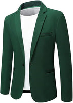 Men's Stretch Blazer Slim Fit Suit Jacket