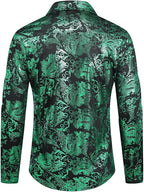 Men's Jacquard Long Sleeve Shirt - Paisley Pattern