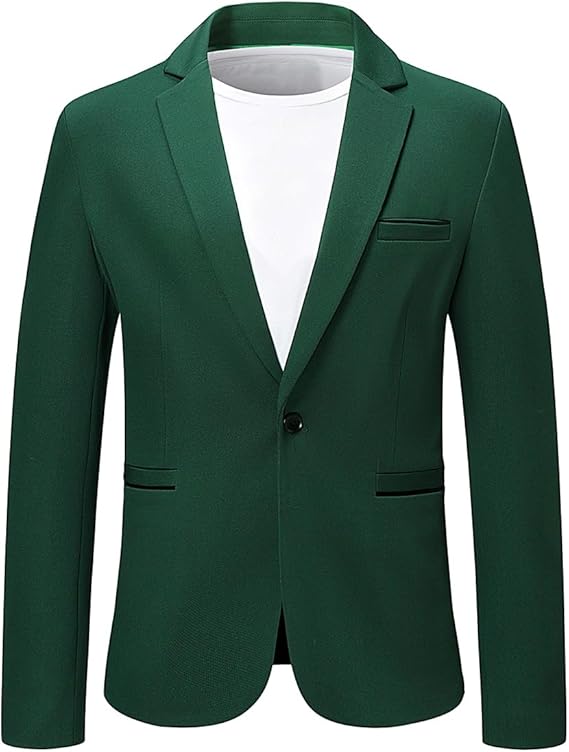 Men's Stretch Blazer Slim Fit Suit Jacket