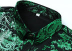 Men's Jacquard Long Sleeve Shirt - Paisley Pattern