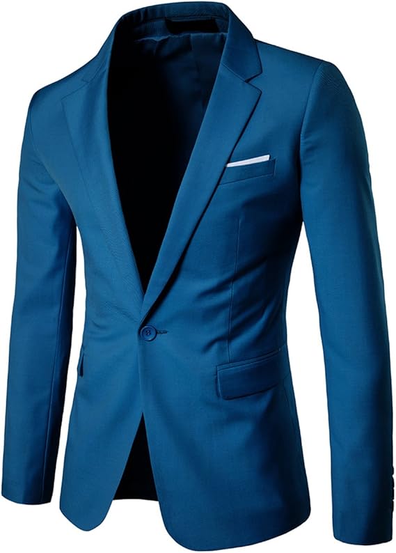 Men's Slim Fit One-Button Suit Jacket